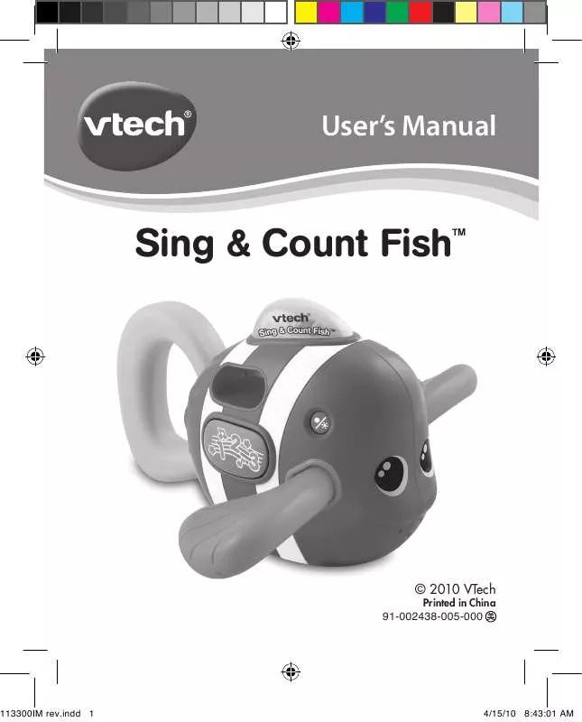 Mode d'emploi VTECH SING AND COUNT FISH