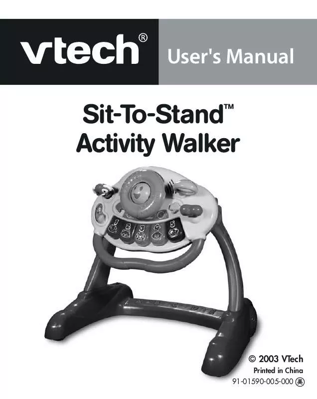 Mode d'emploi VTECH SIT-TO-STAND ACTIVITY WALKER