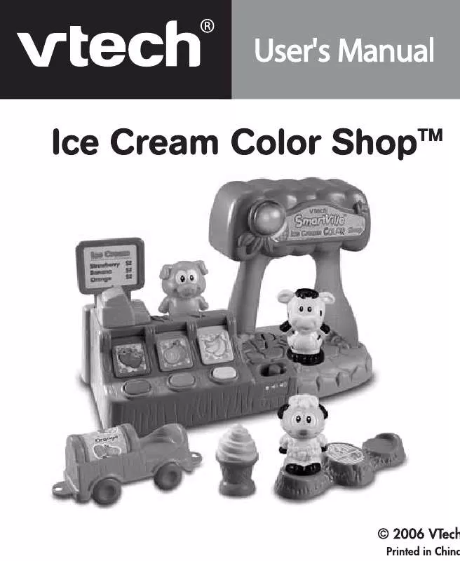 Mode d'emploi VTECH SMARTVILLE-ICE CREAM COLOR SHOP