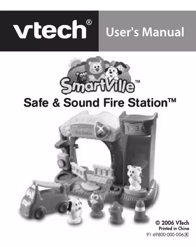Mode d'emploi VTECH SMARTVILLE-SAFESOUND FIRE STATION