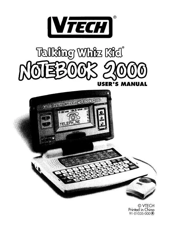 Mode d'emploi VTECH TALKING WHIZ KID NOTEBOOK 2000