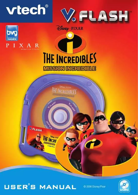 Mode d'emploi VTECH V.FLASH THE INCREDIBLES MISSION INCREDIBLE