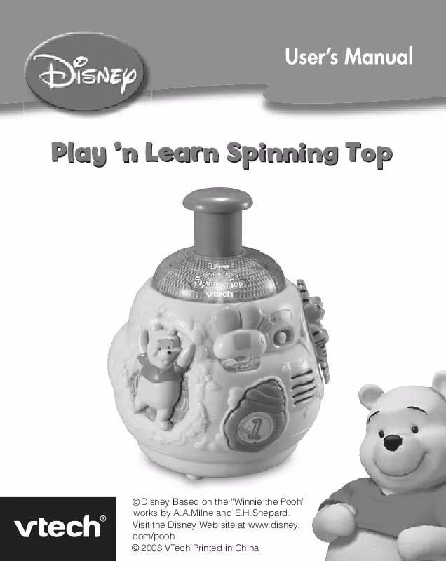 Mode d'emploi VTECH WINNIE THE POOH-PLAY N LEARN SPINNING TOP