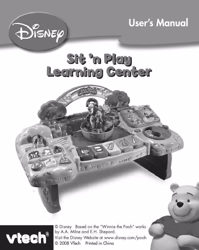Mode d'emploi VTECH WINNIE THE POOH-SIT N PLAY LEARNING CENTER