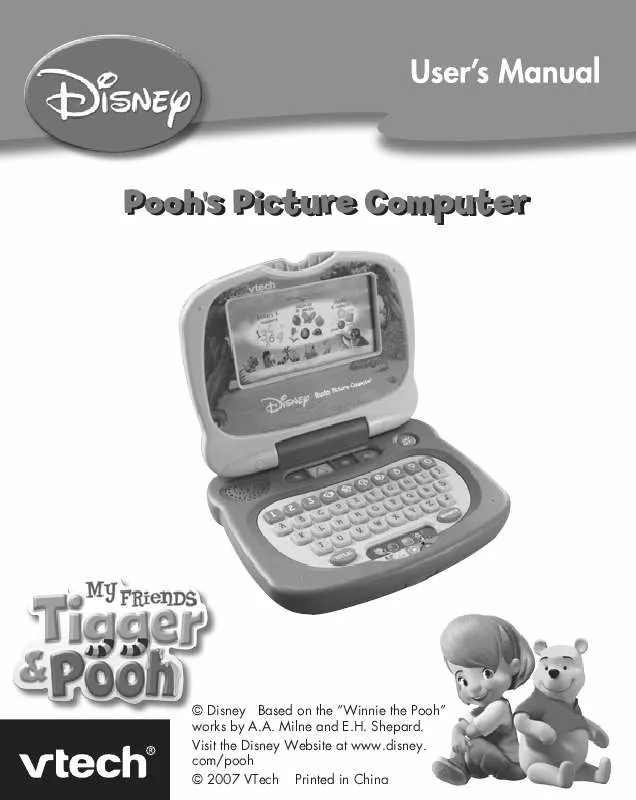 Mode d'emploi VTECH WINNIE THE POOH POOHS PICTURE COMPUTER