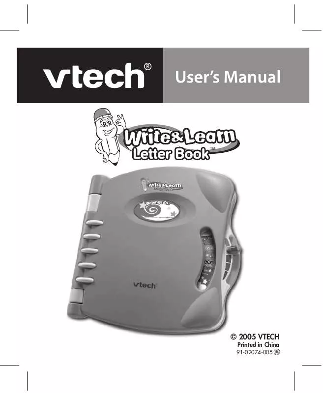 Mode d'emploi VTECH WRITE AND LEARN LETTER BOOK