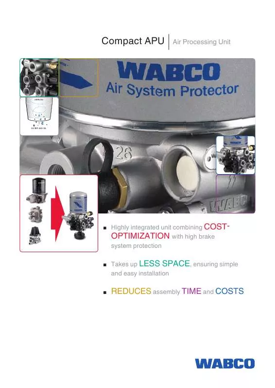 Mode d'emploi WABCO AIR SYSTEM PROTECTOR