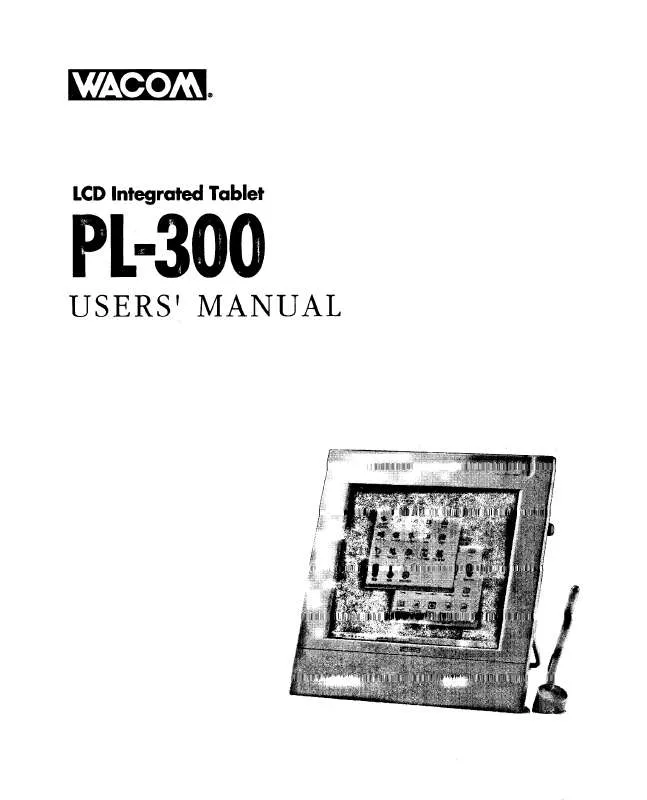 Mode d'emploi WACOM PL-300
