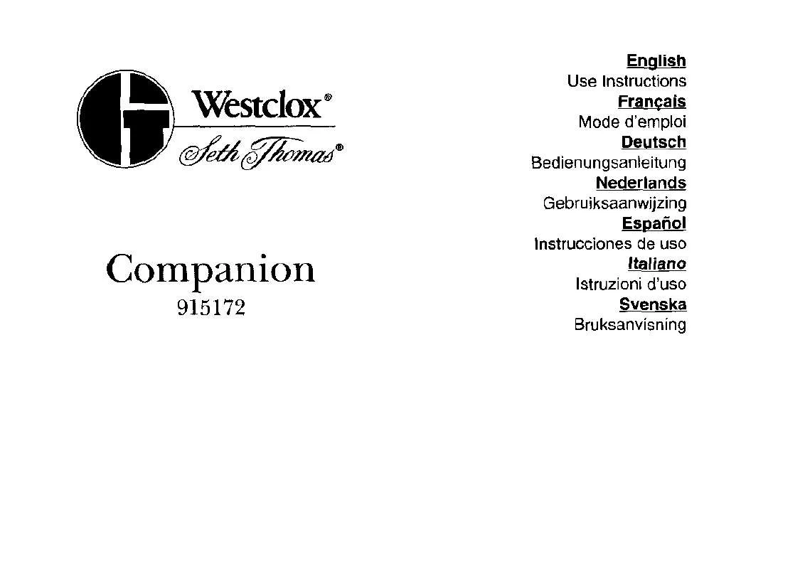 Mode d'emploi WESTCLOX COMPANION 915172