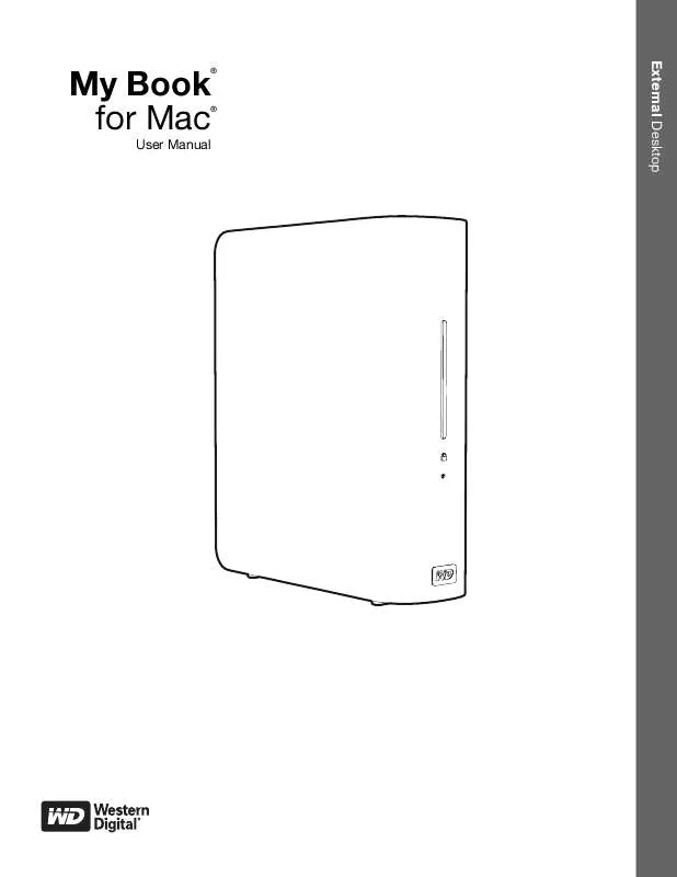Mode d'emploi WESTERN DIGITAL MY BOOK FOR MAC