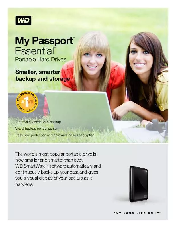 Mode d'emploi WESTERN DIGITAL MY PASSPORT ESSENTIAL II 320 GB