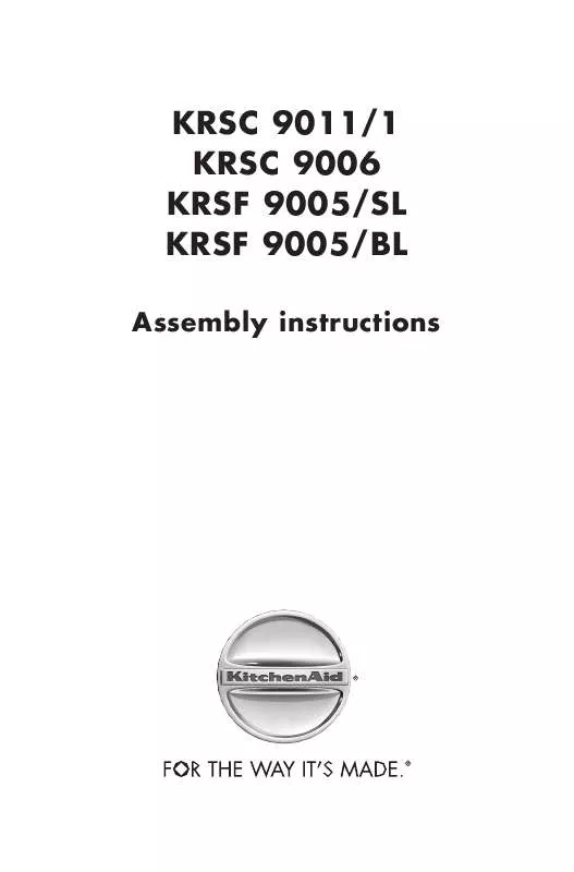 Mode d'emploi WHIRLPOOL KRSM 9005/A