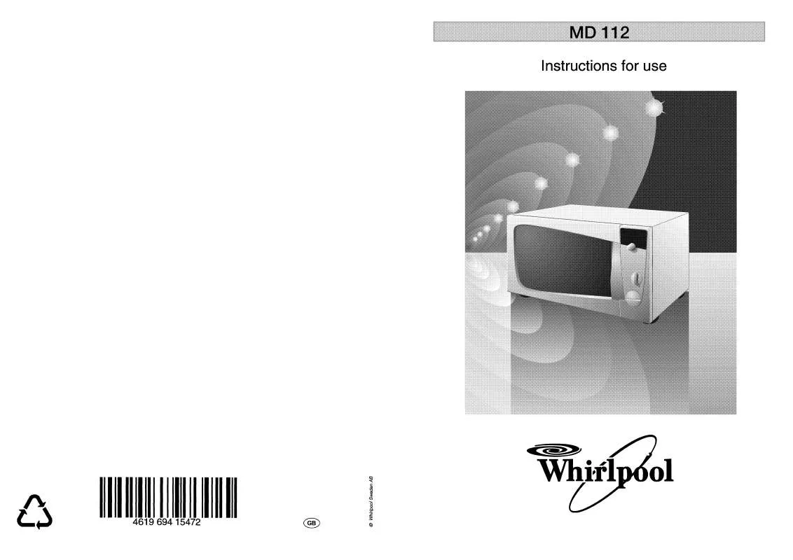 Mode d'emploi WHIRLPOOL MD 112/SL