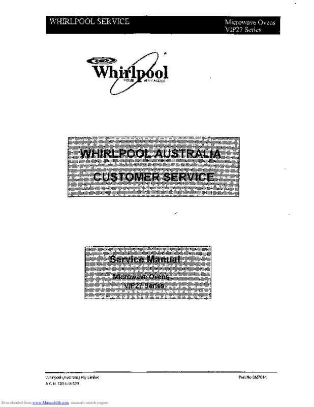 Mode d'emploi WHIRLPOOL TALENT COMPACT