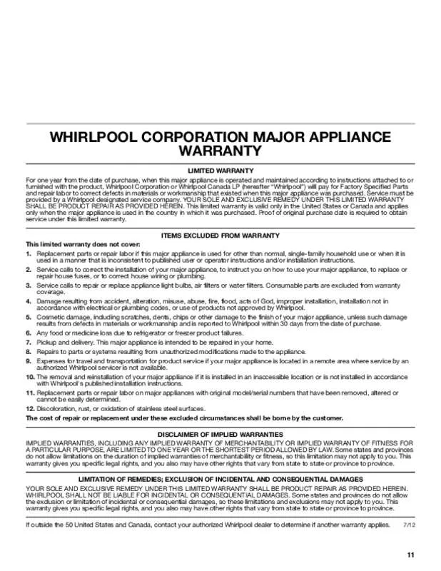 Mode d'emploi WHIRLPOOL WRS325FNAH