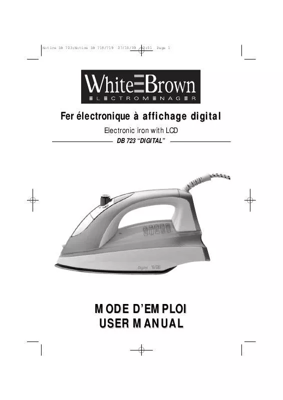 Mode d'emploi WHITE BROWN DB 723