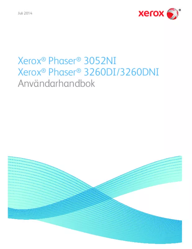 Mode d'emploi XEROX PHASER 3260