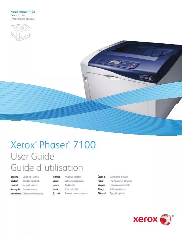 Mode d'emploi XEROX PHASER 7100