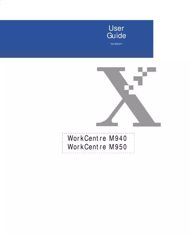 Mode d'emploi XEROX WORKCENTRE M940