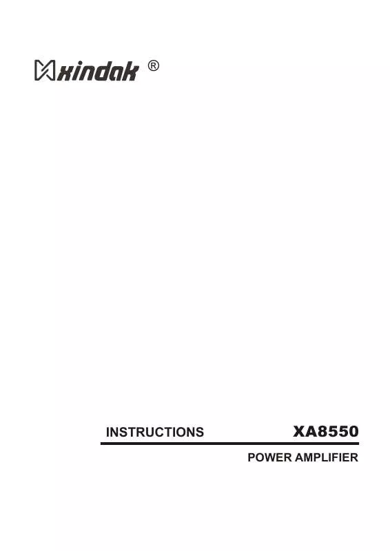 Mode d'emploi XINDAK XA8550