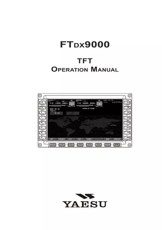 Mode d'emploi YAESU FT DX 9000 TFT