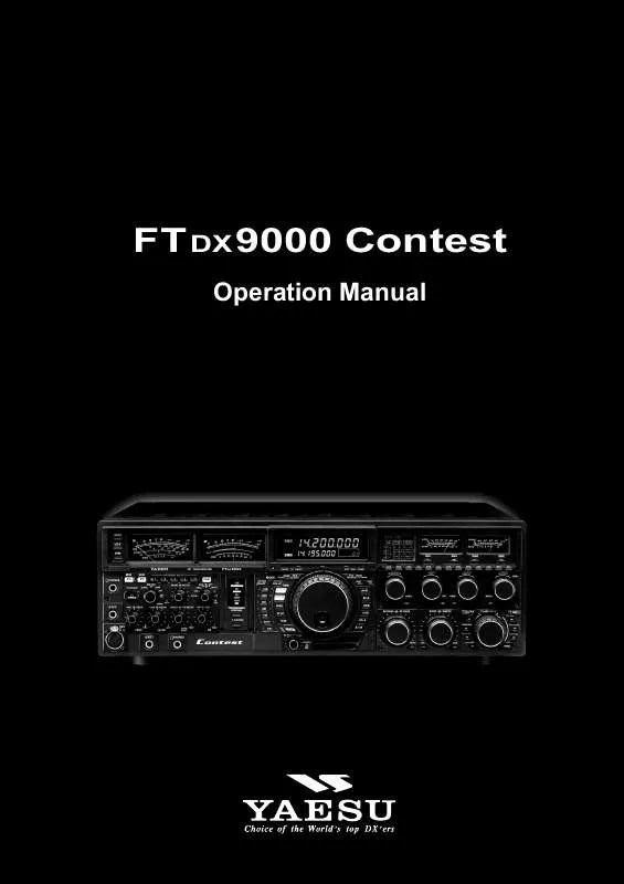 Mode d'emploi YAESU FTDX-9000 CONTEST