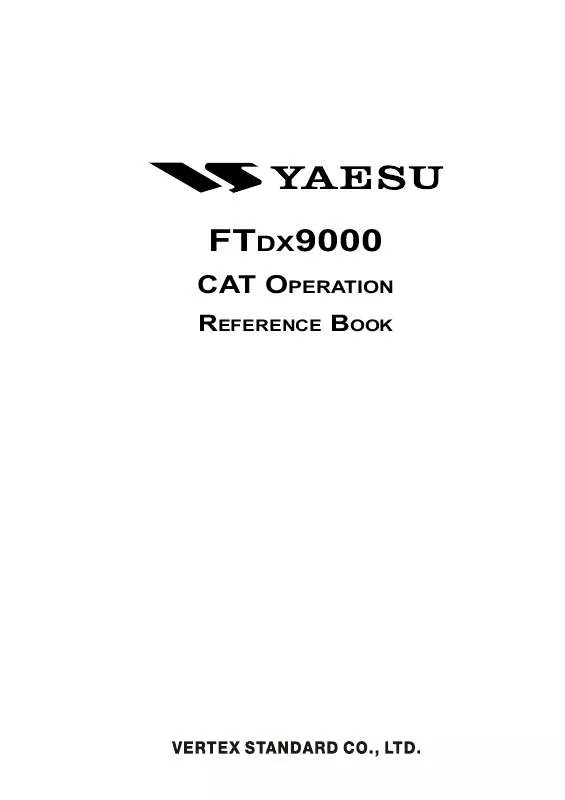 Mode d'emploi YAESU FTDX-9000