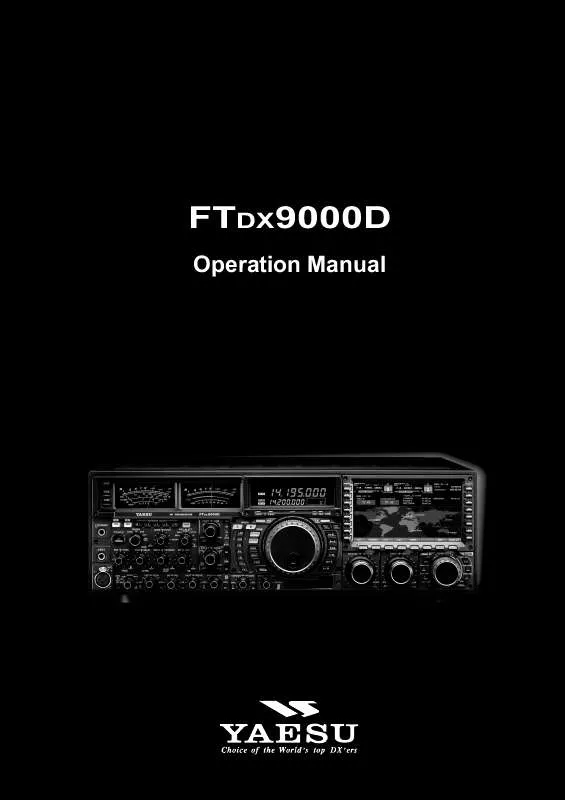 Mode d'emploi YAESU FTDX-9000D