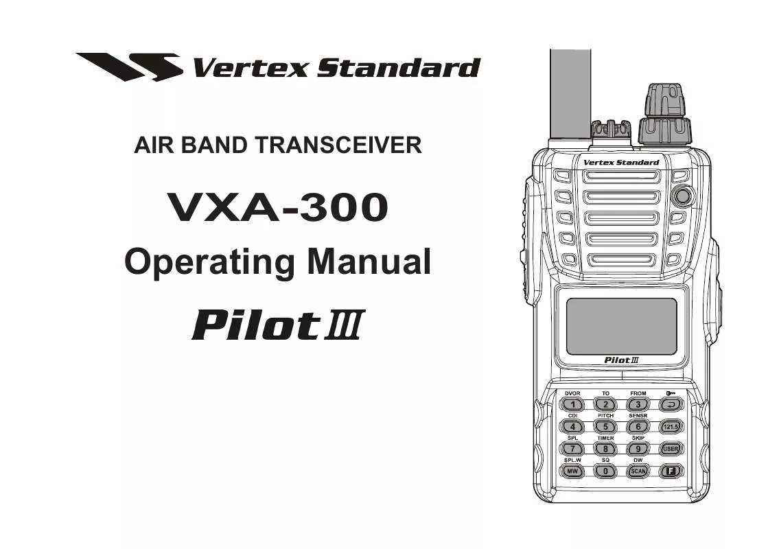 Mode d'emploi YAESU VXA-300 PILOT III