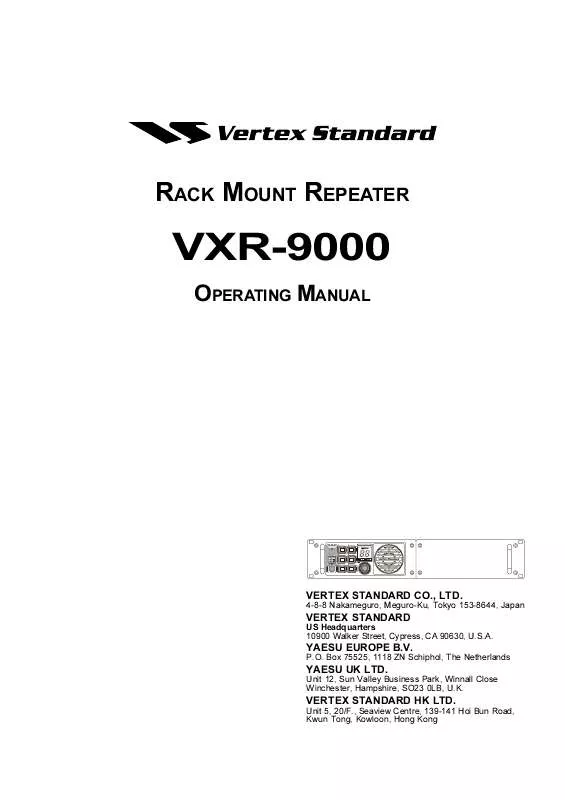 Mode d'emploi YAESU VXR-9000