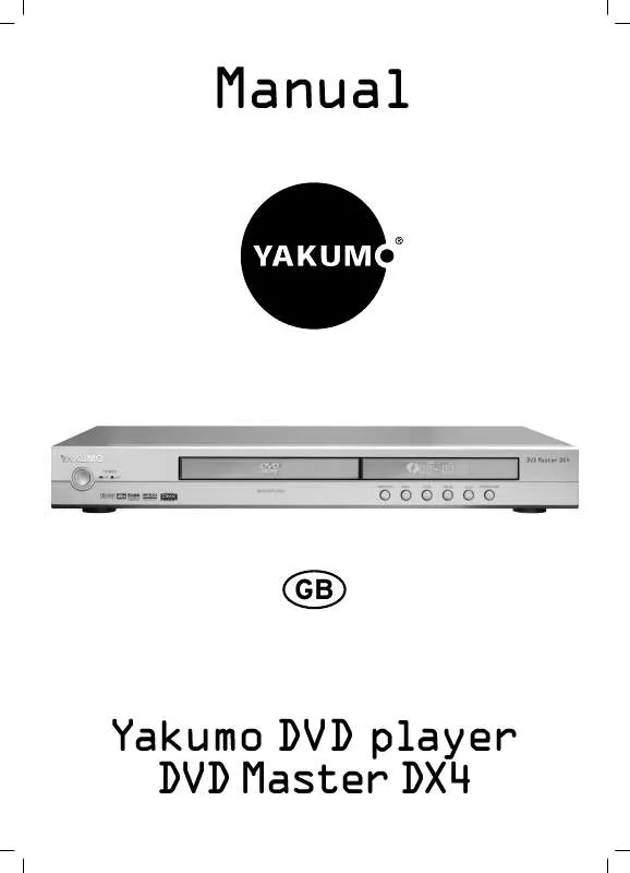 Mode d'emploi YAKUMO DVD MASTER DX4