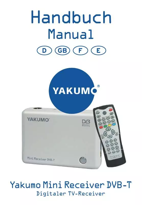 Mode d'emploi YAKUMO MINI RECEIVER DVB-T