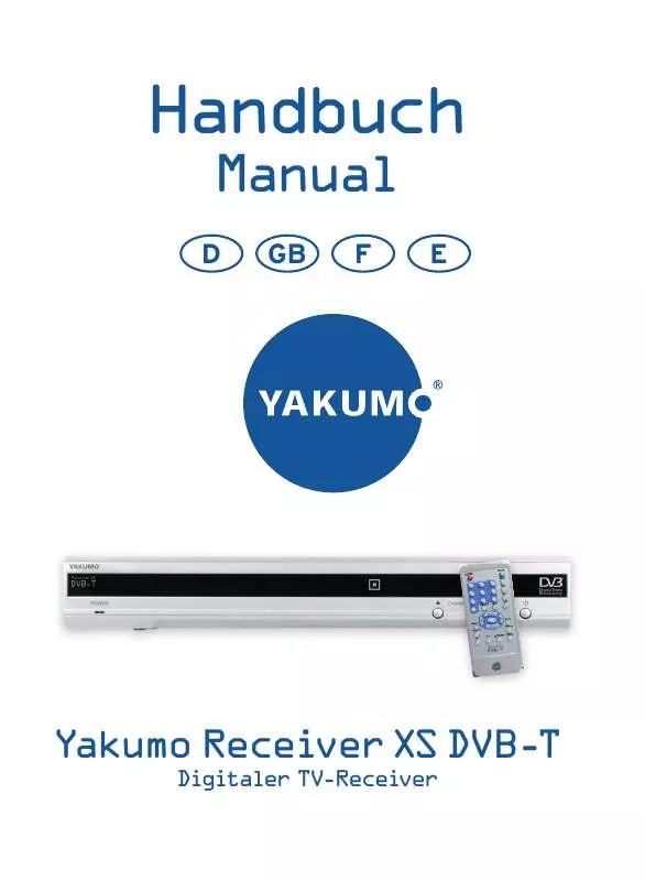 Mode d'emploi YAKUMO RECEIVER XS DVB-T
