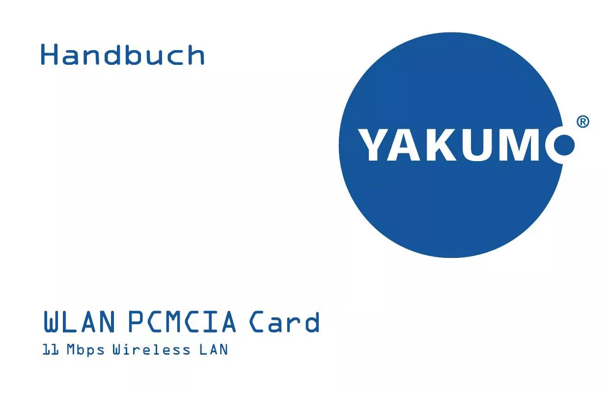 Mode d'emploi YAKUMO WLAN PCMCIA CARD