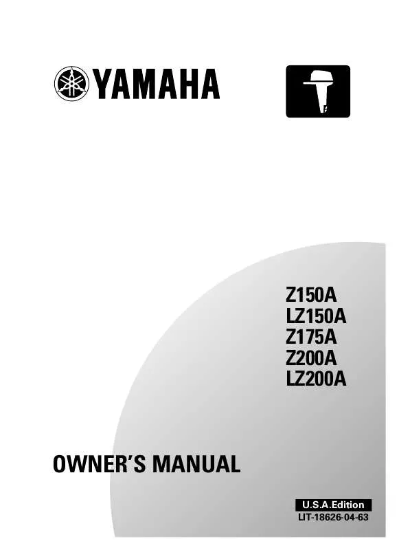 Mode d'emploi YAMAHA 150 2.6L HPDI-2002