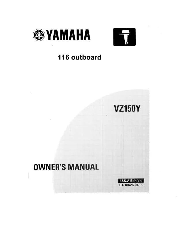 Mode d'emploi YAMAHA 150 2.6L V MAX HPDI-2000