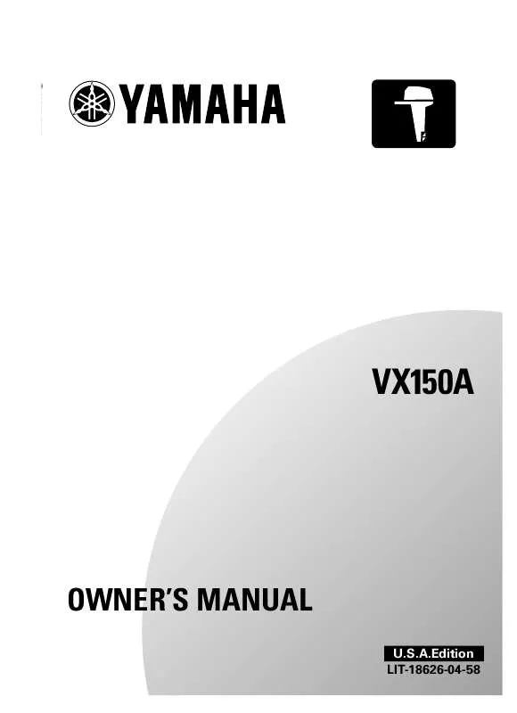 Mode d'emploi YAMAHA 150 2.6L V MAX OX66-2002