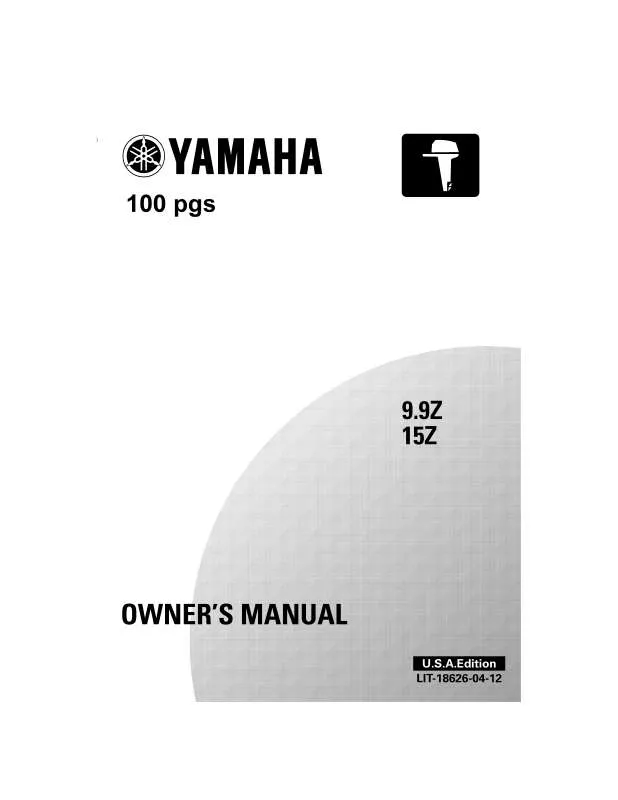 Mode d'emploi YAMAHA 15HP-2001
