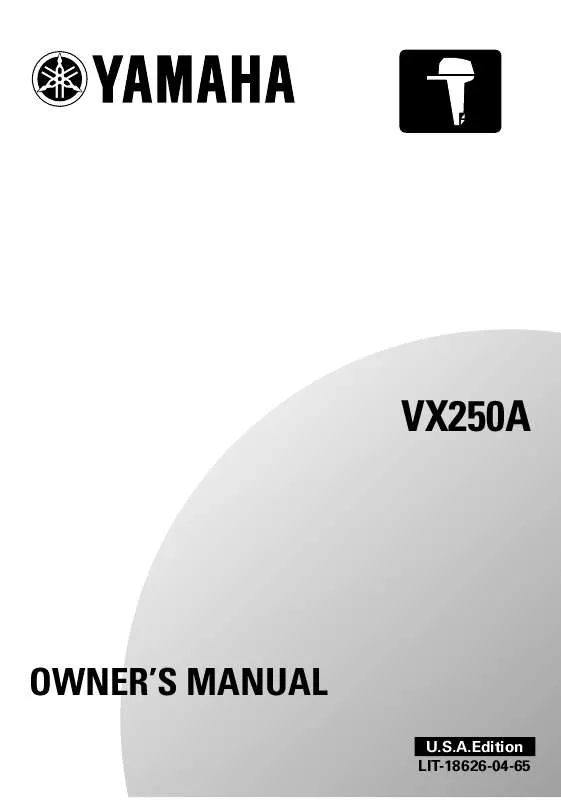 Mode d'emploi YAMAHA 250 3.1L V MAX OX66-2002