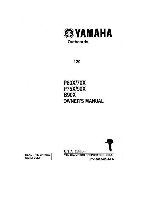 Mode d'emploi YAMAHA 90HP-1999