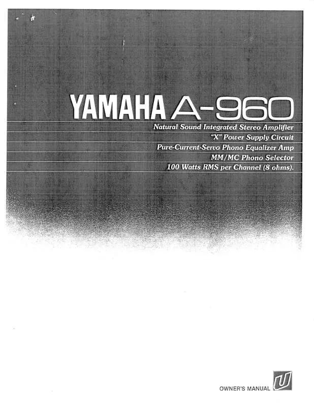 Mode d'emploi YAMAHA A-960