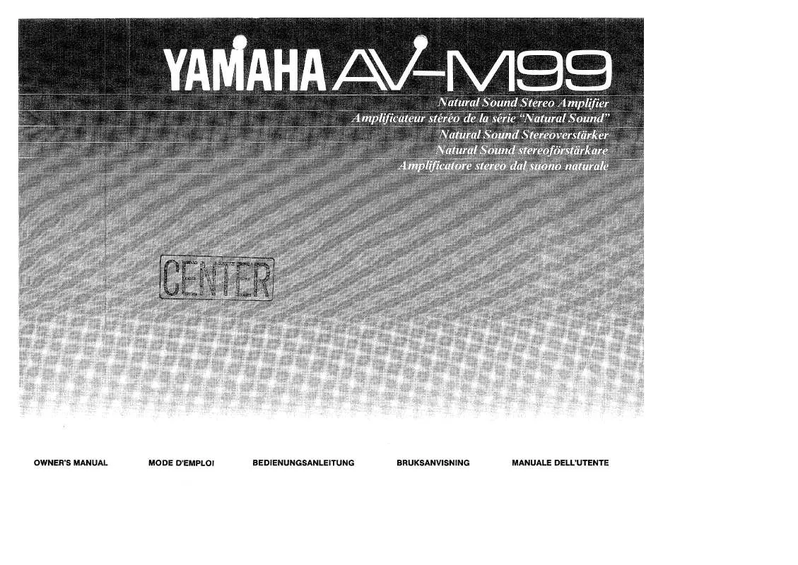 Mode d'emploi YAMAHA AV-M99