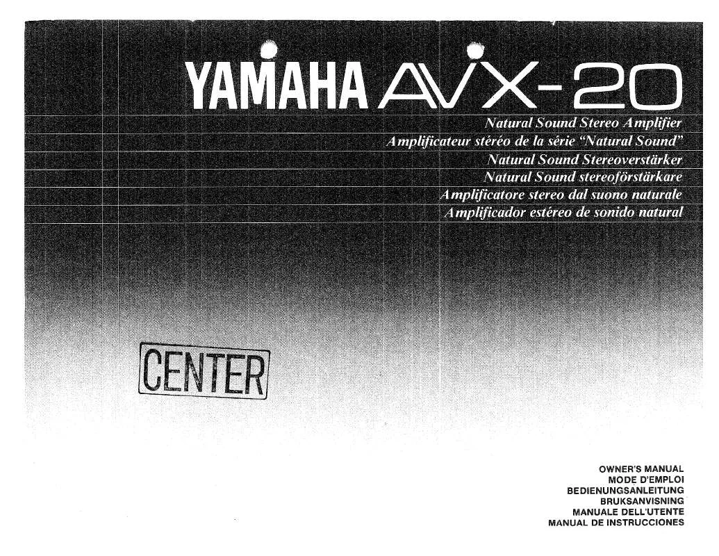 Mode d'emploi YAMAHA AVX-20
