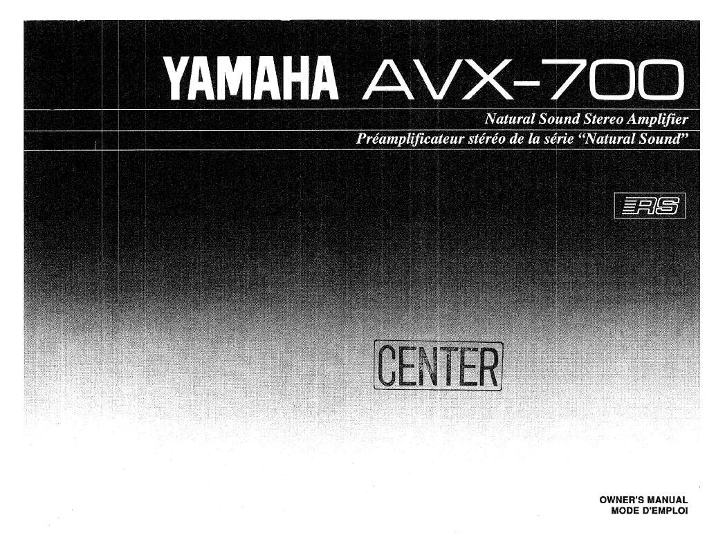 Mode d'emploi YAMAHA AVX-700