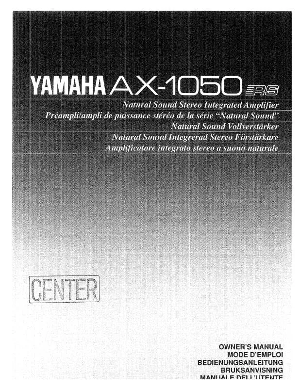 Mode d'emploi YAMAHA AX-1050