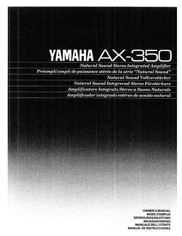 Mode d'emploi YAMAHA AX-350