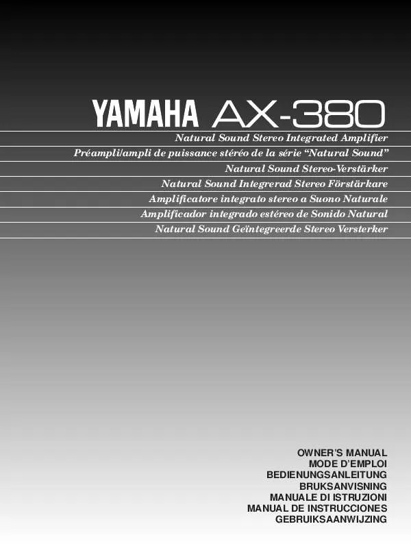 Mode d'emploi YAMAHA AX-380