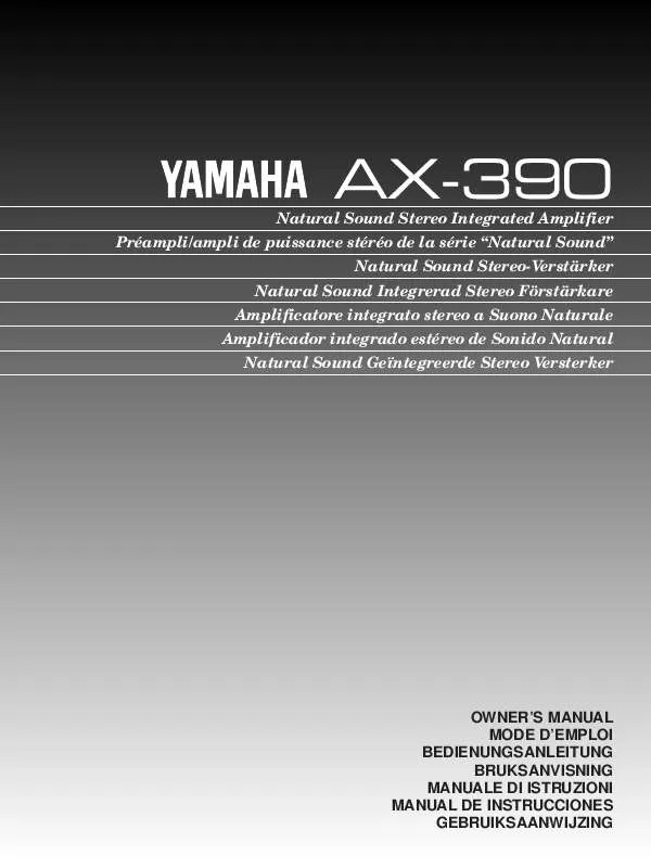 Mode d'emploi YAMAHA AX-390