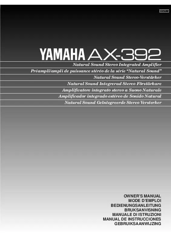 Mode d'emploi YAMAHA AX-392