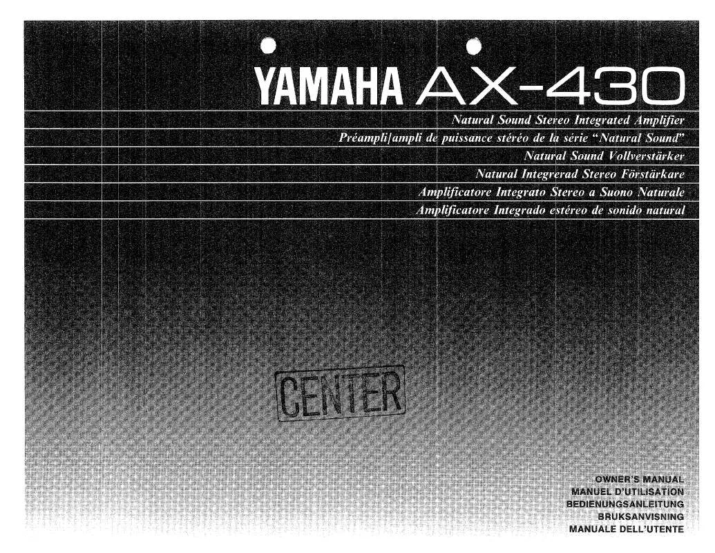 Mode d'emploi YAMAHA AX-430